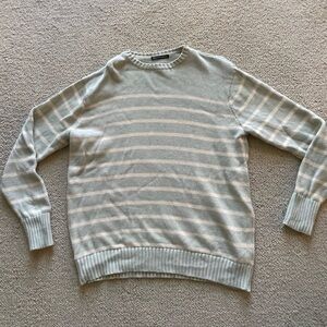 Brandy Melville Blue and White Striped Sweater